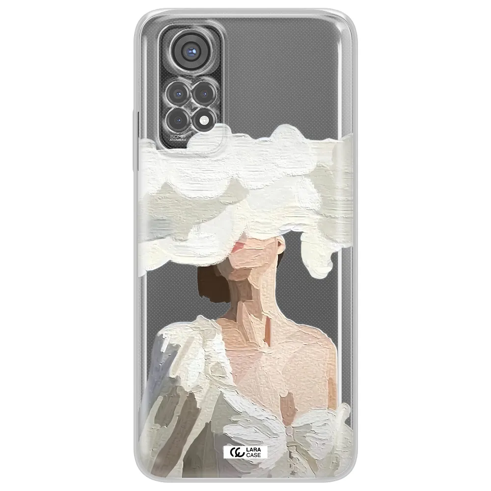 A Woman With A Cloud Covering Her Face Xiaomi Redmi Note 11S Clear Tpu Case