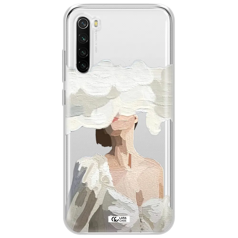 A Woman With A Cloud Covering Her Face Xiaomi Redmi Note 8T Clear Tpu Case