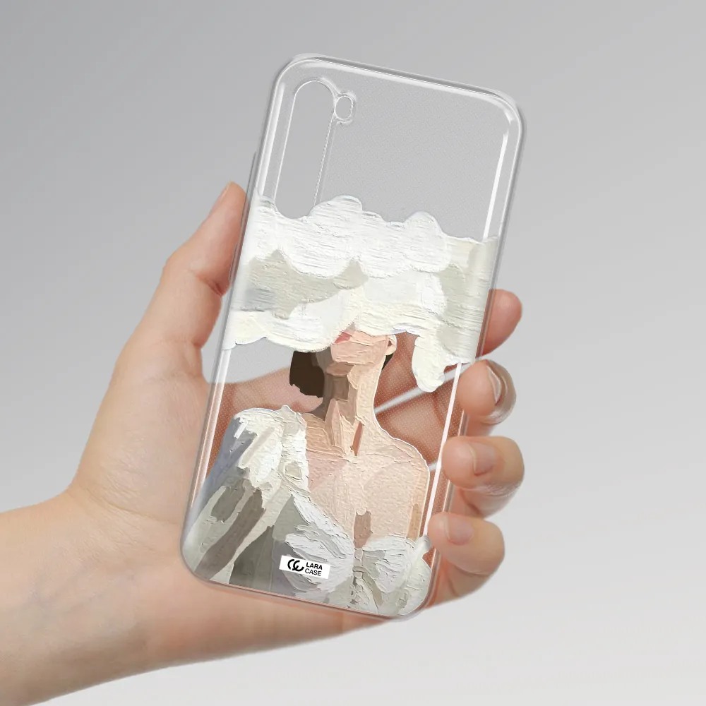 A Woman With A Cloud Covering Her Face Xiaomi Redmi Note 8T Clear Tpu Case