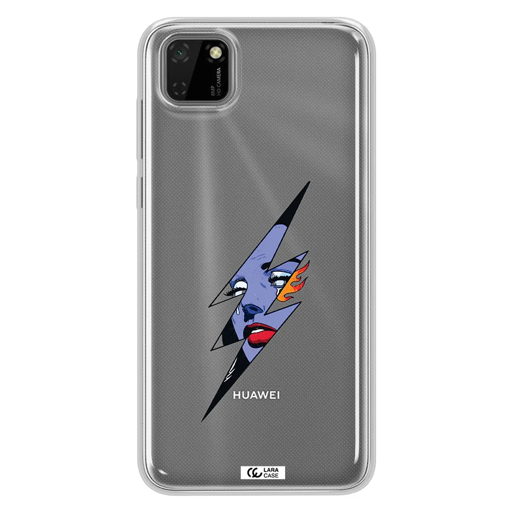 a lightning bolt with a woman's face Huawei Honor 9S Clear TPU Case