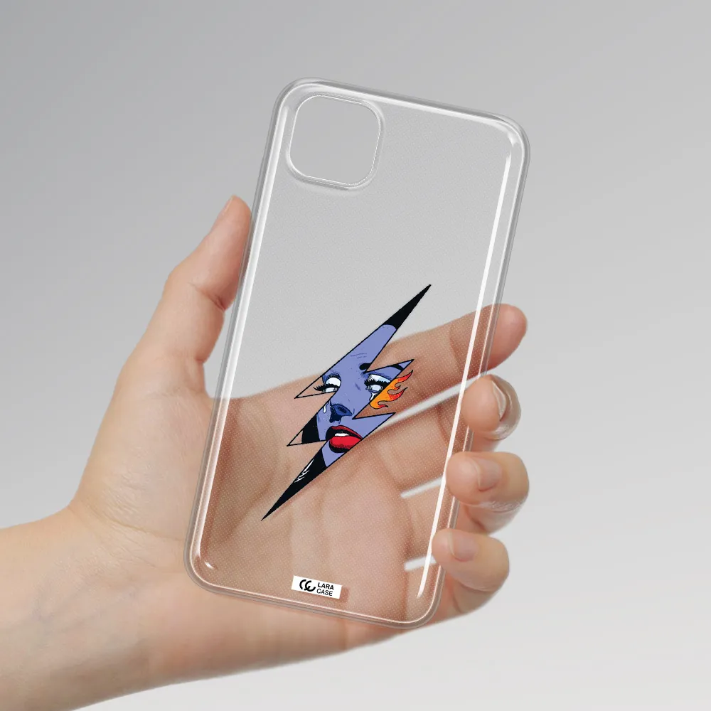 a lightning bolt with a woman's face Huawei Honor 9S Clear TPU Case