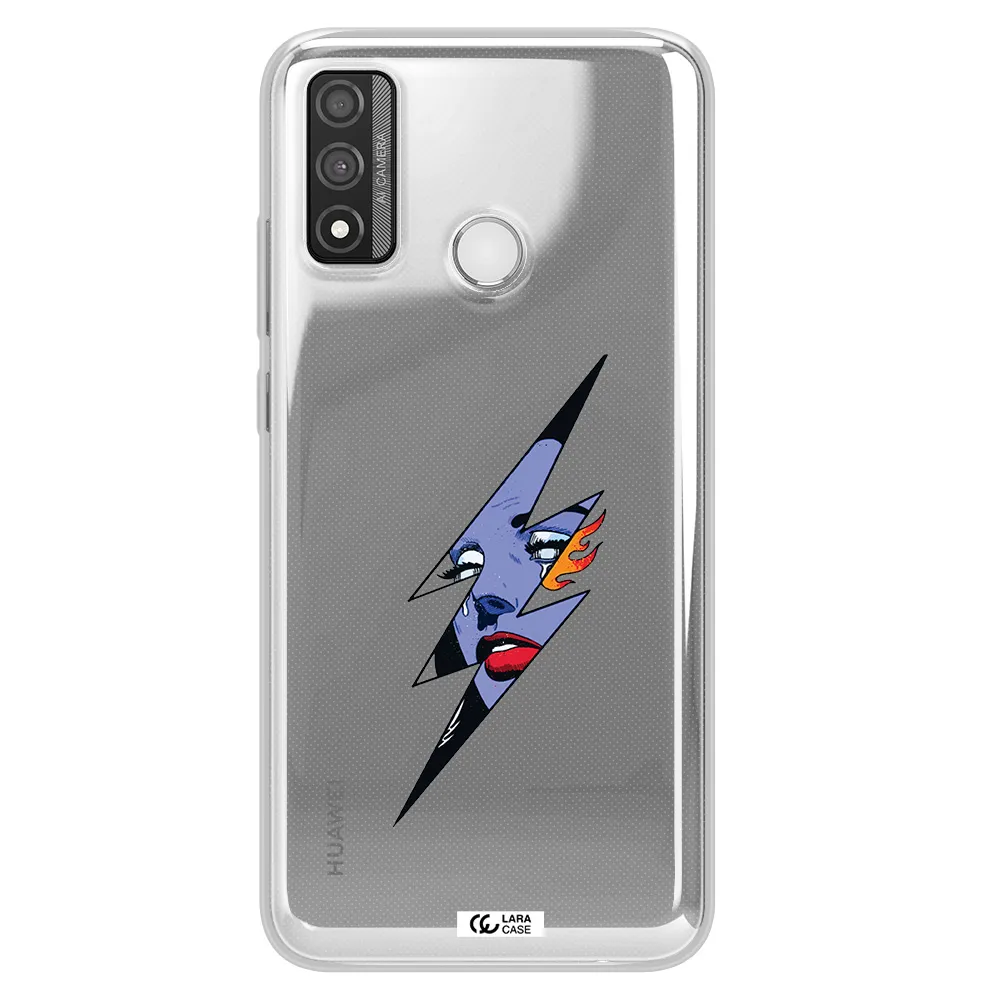 a lightning bolt with a woman's face Huawei P Smart 2020 Clear TPU Case