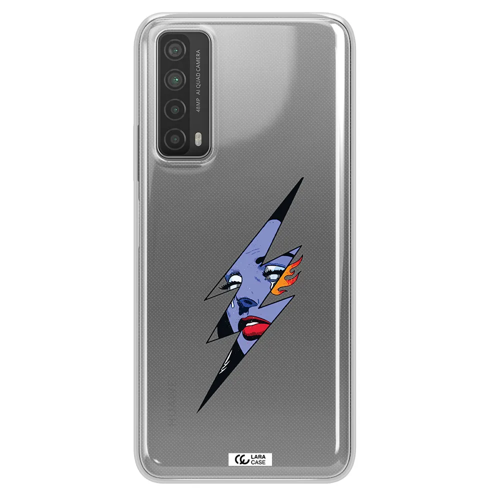 a lightning bolt with a woman's face Huawei P Smart 2021 Clear TPU Case