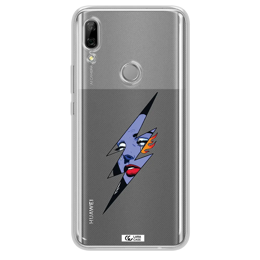 a lightning bolt with a woman's face Huawei P Smart Z Clear TPU Case