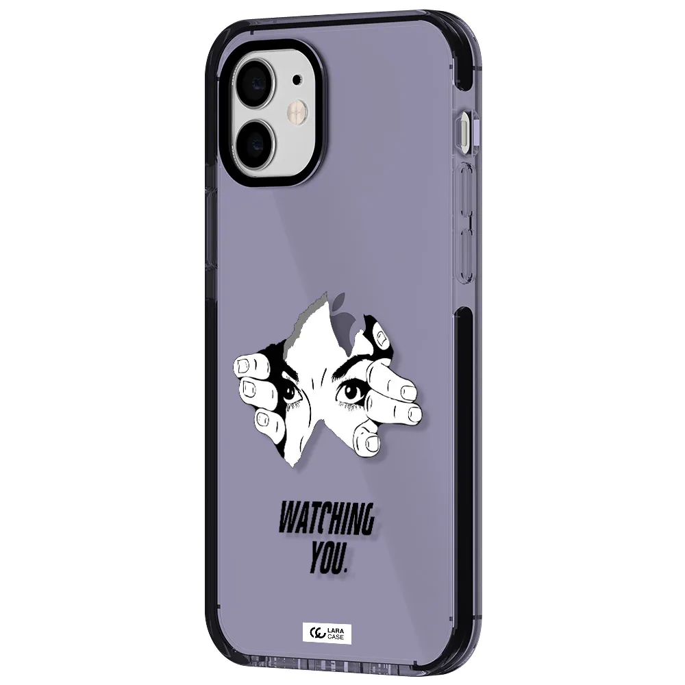 a hand with a hole in the wall Apple iPhone 11 impact Lilac Case