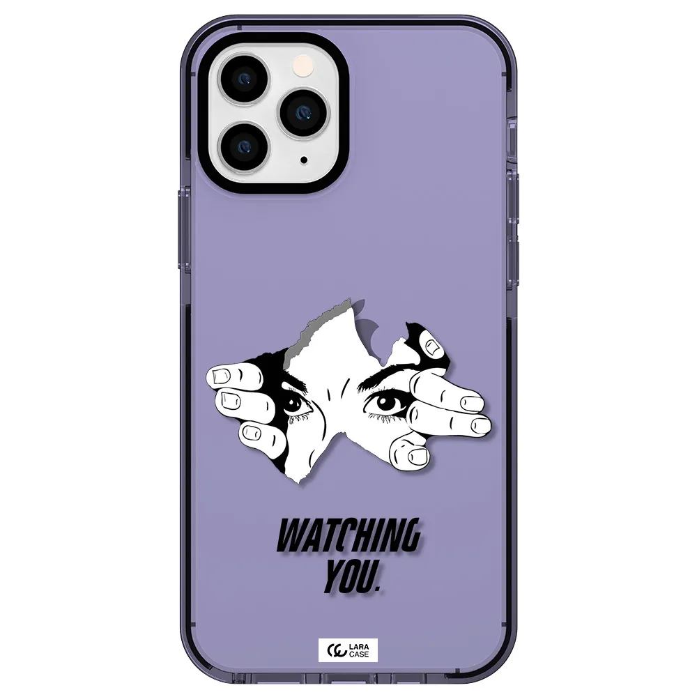a hand with a hole in the wall Apple iPhone 11 pro impact Lilac Case