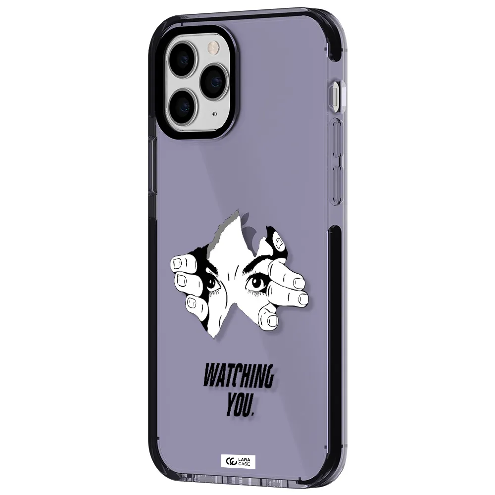 a hand with a hole in the wall Apple iPhone 11 pro max impact Lilac Case