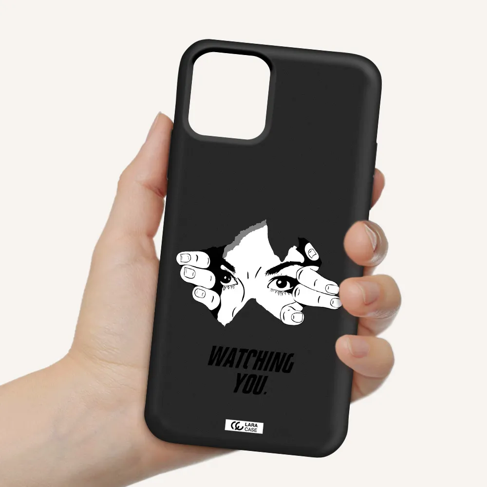 a hand with a hole in the wall Apple iPhone 11 pro max Silicone black Case