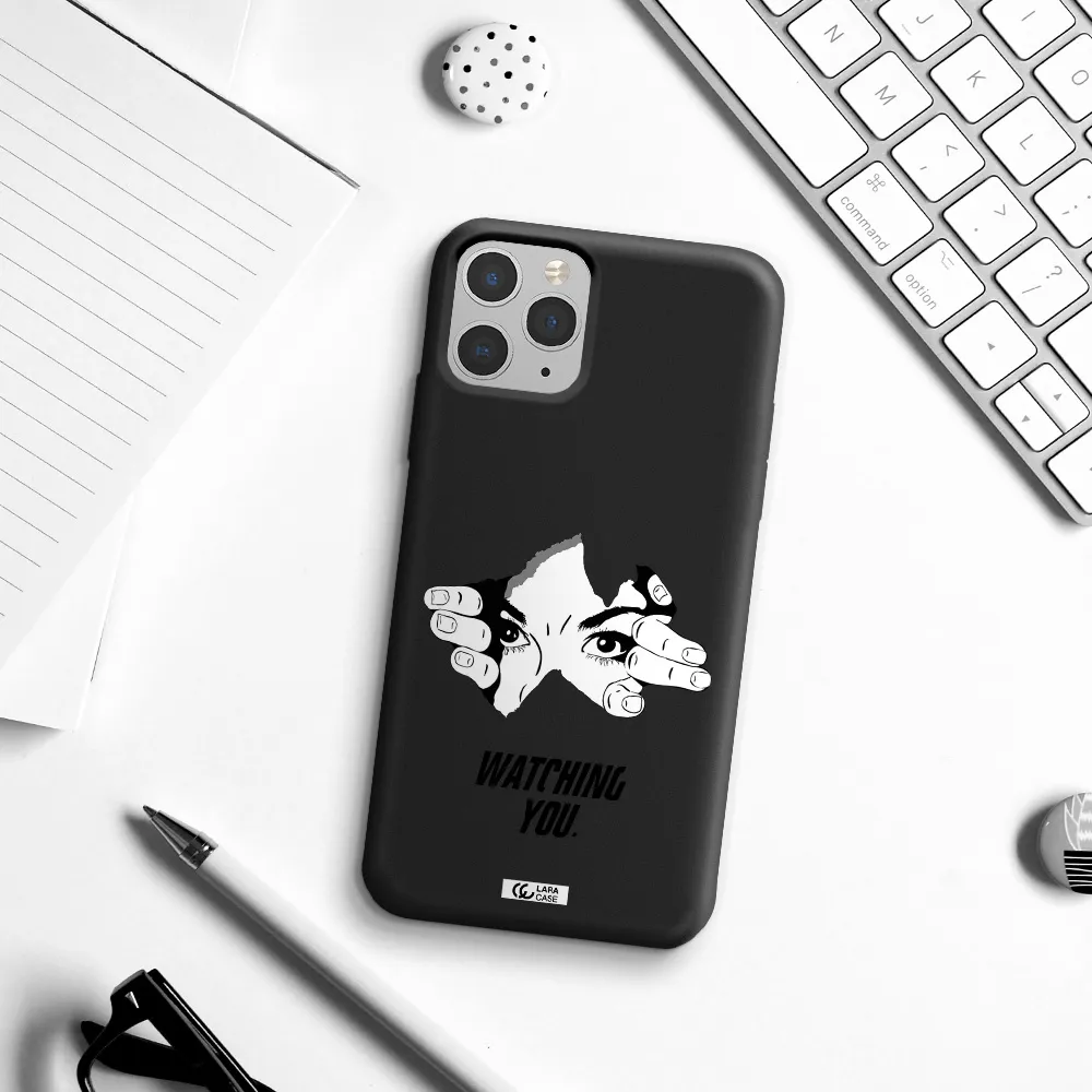 a hand with a hole in the wall Apple iPhone 11 pro Silicone black Case