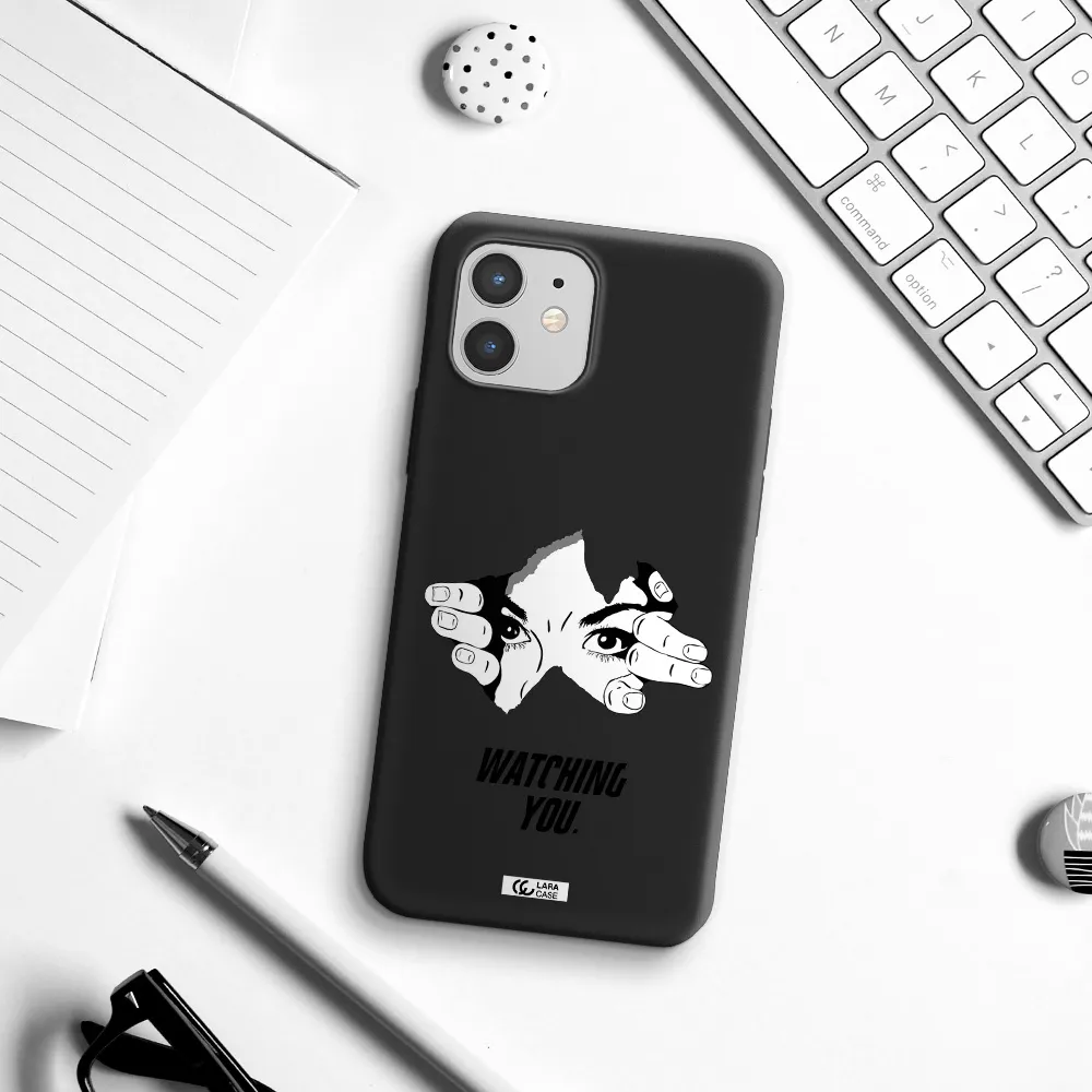 a hand with a hole in the wall Apple iPhone 12 mini Silicone black Case