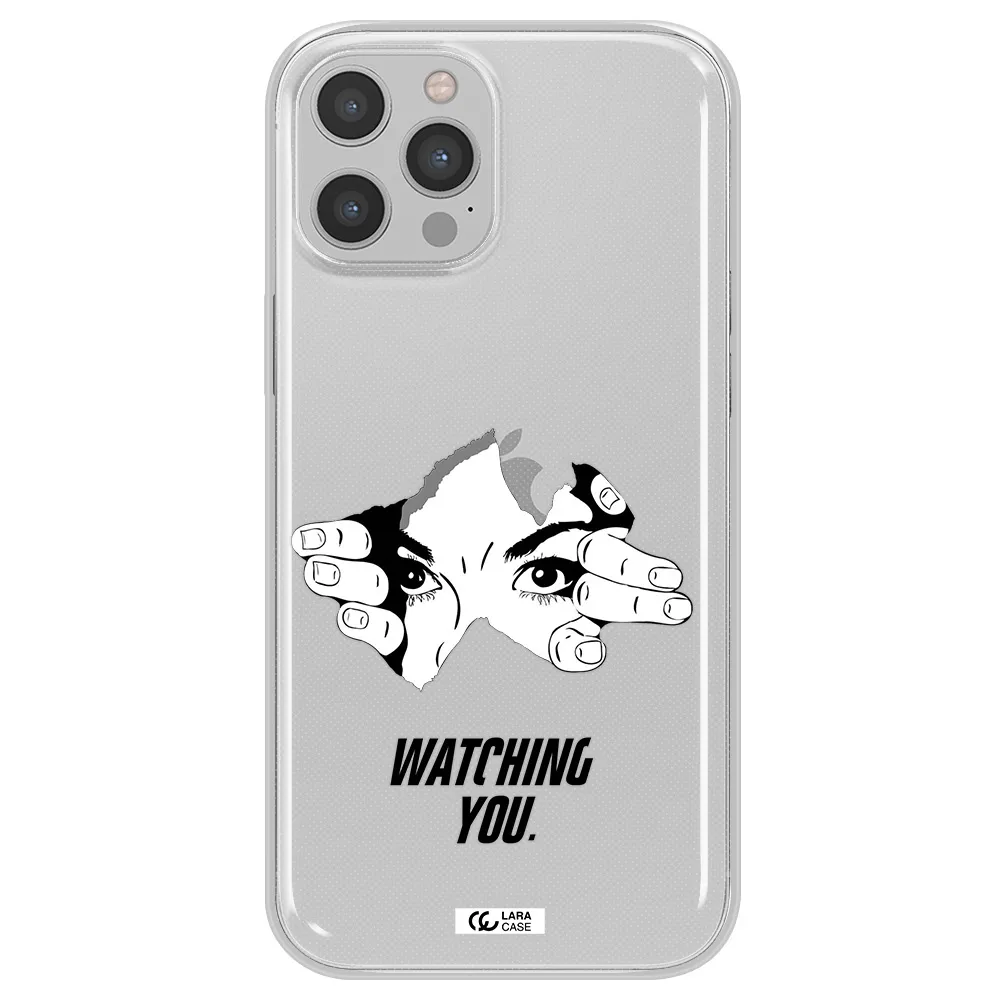 a hand with a hole in the wall Apple iPhone 12 pro Clear TPU Case
