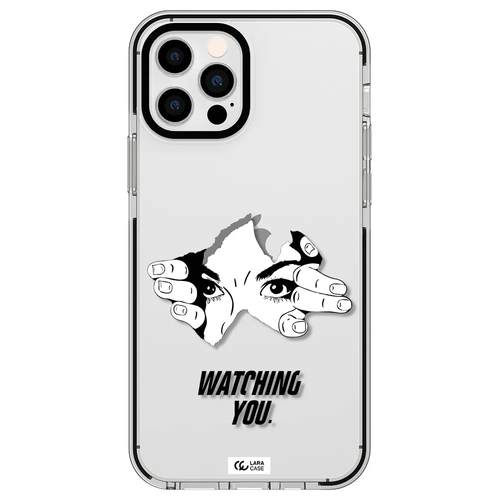 a hand with a hole in the wall Apple iPhone 12 pro impact black border Case