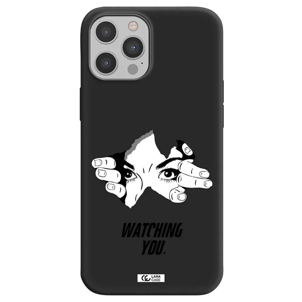 a hand with a hole in the wall Apple iPhone 12 pro Silicone black Case