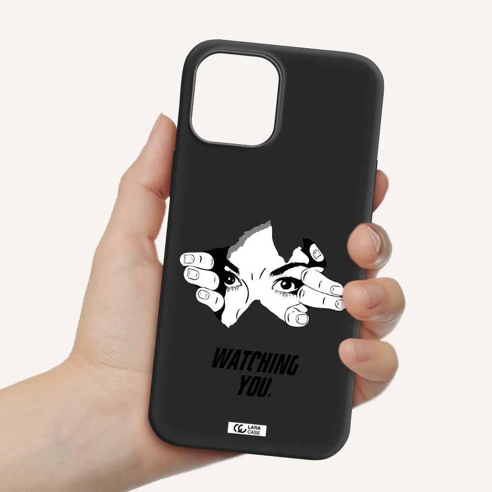 a hand with a hole in the wall Apple iPhone 12 pro Silicone black Case