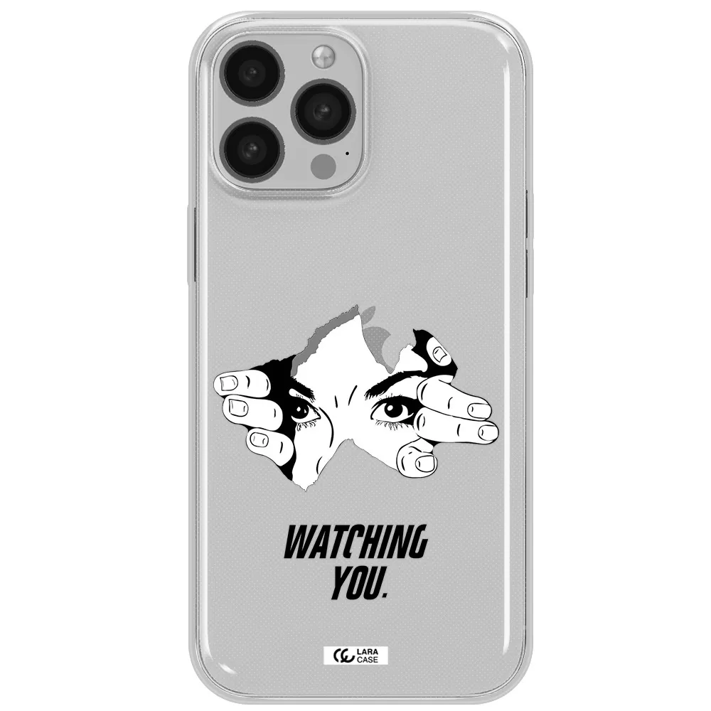 a hand with a hole in the wall Apple iPhone 13 Pro Clear TPU Case