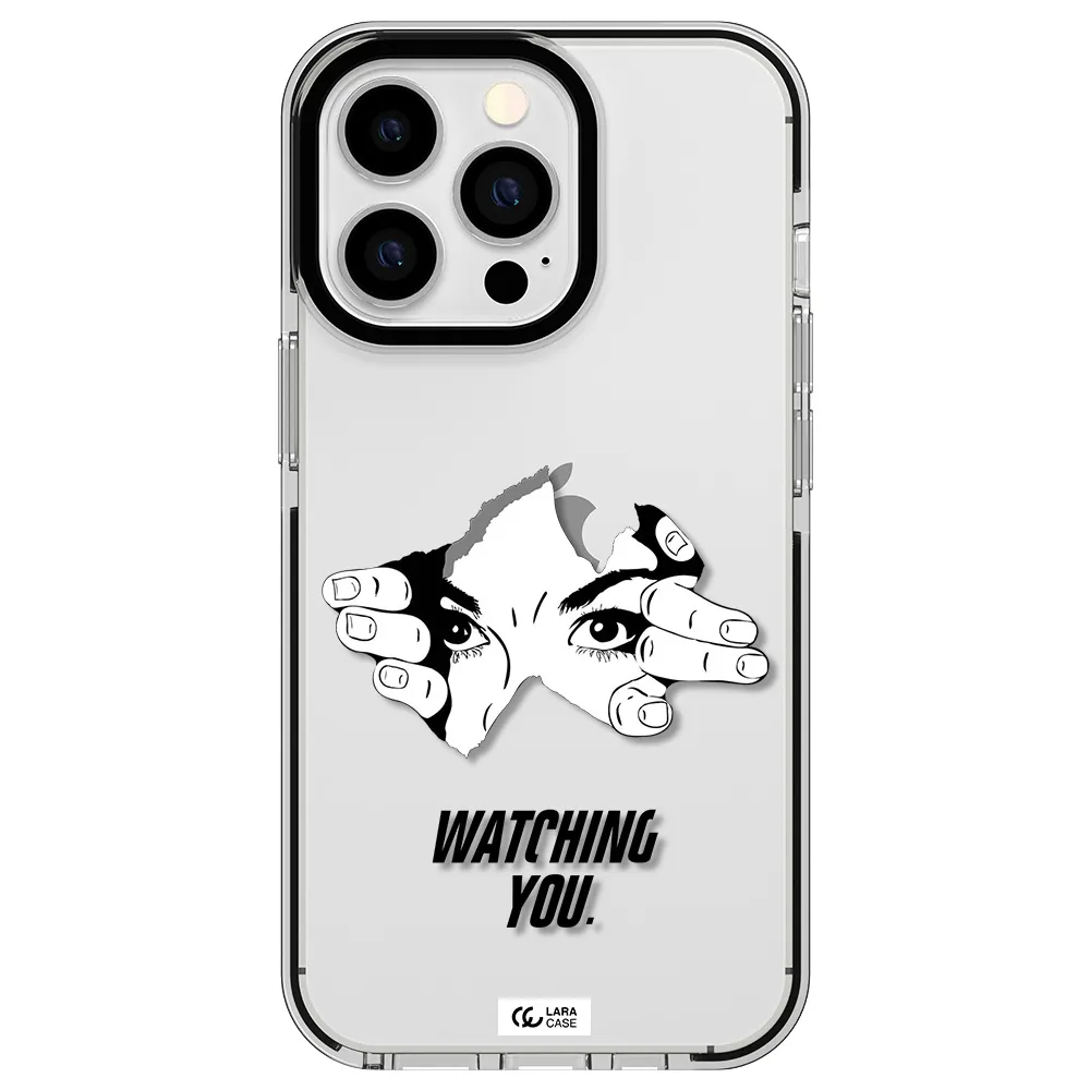 a hand with a hole in the wall Apple iPhone 13 Pro impact black border Case