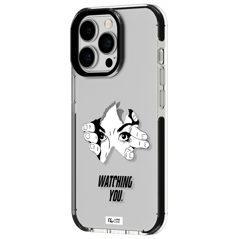 a hand with a hole in the wall Apple iPhone 13 Pro impact black border Case