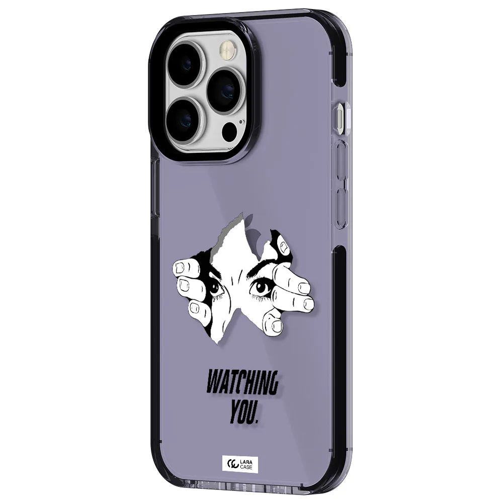 a hand with a hole in the wall Apple iPhone 13 Pro impact Lilac Case