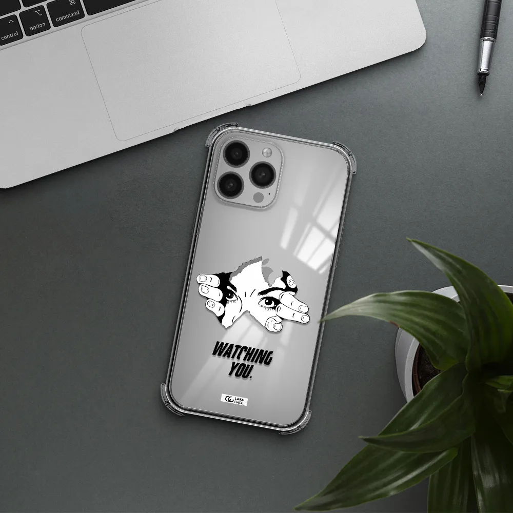 a hand with a hole in the wall Apple iPhone 13 Pro Max Clear PC Case