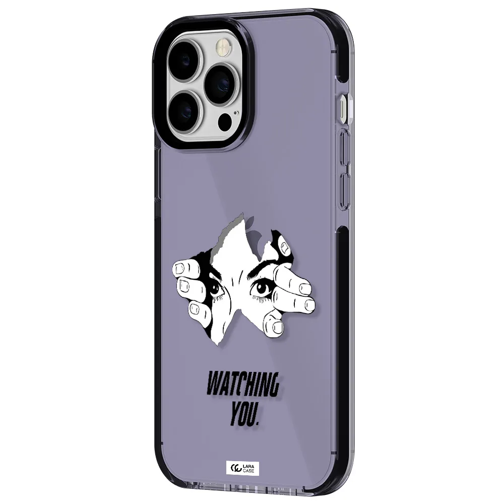 a hand with a hole in the wall Apple iPhone 13 Pro Max impact Lilac Case