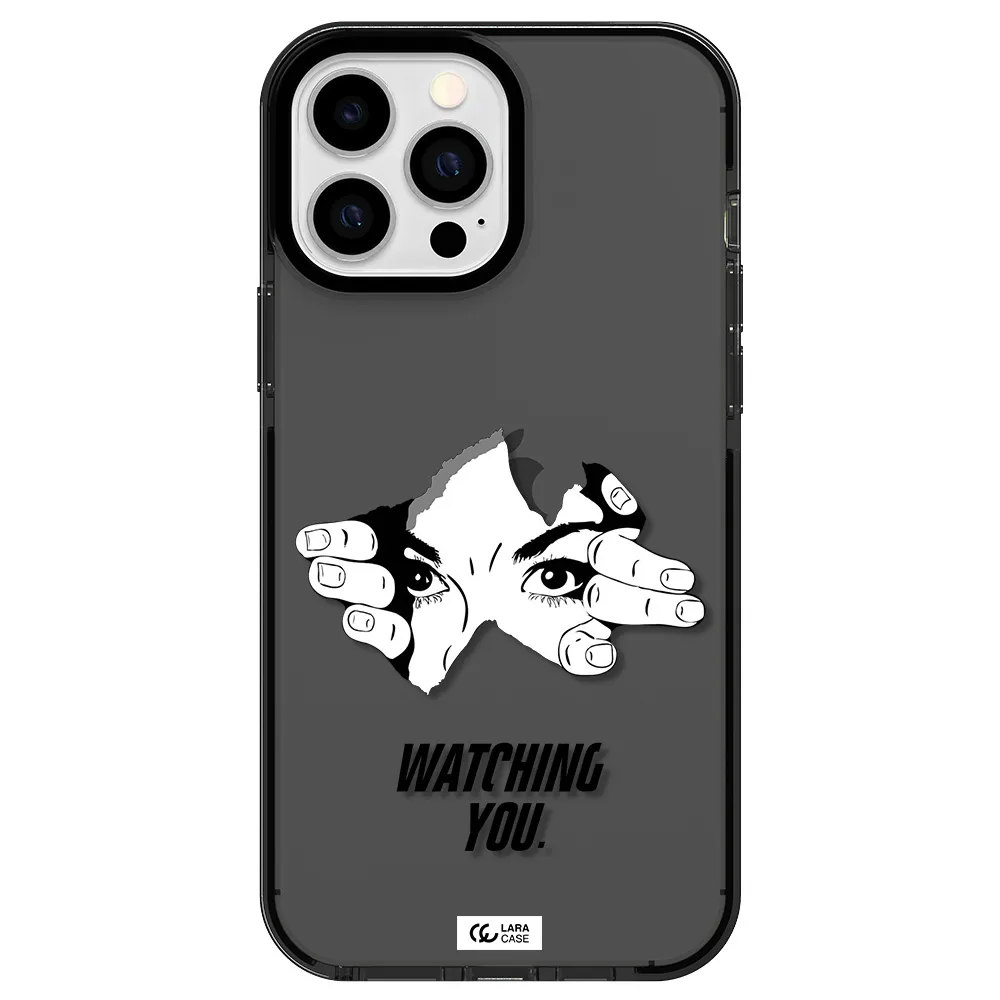 a hand with a hole in the wall Apple iPhone 13 Pro Max impact Smoke Black Case