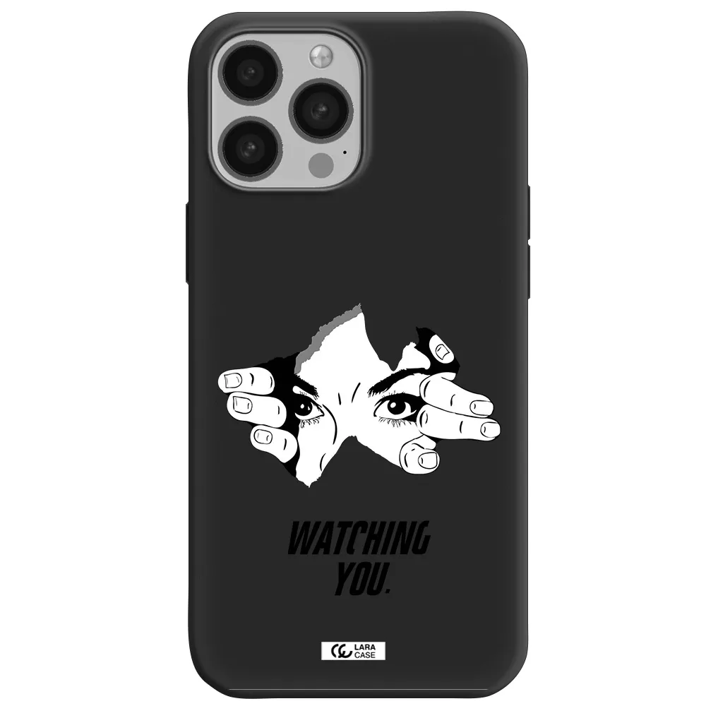 a hand with a hole in the wall Apple iPhone 13 Pro Max Silicone black Case