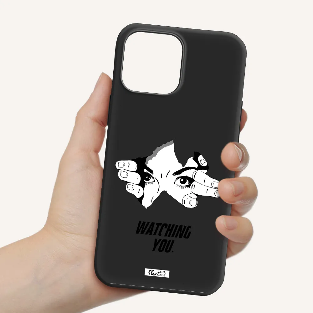 a hand with a hole in the wall Apple iPhone 13 Pro Max Silicone black Case