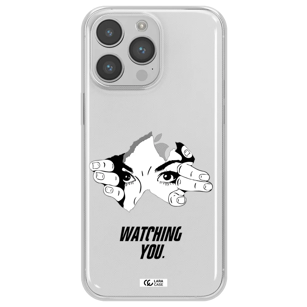 a hand with a hole in the wall Apple iPhone 14 pro Clear TPU Case