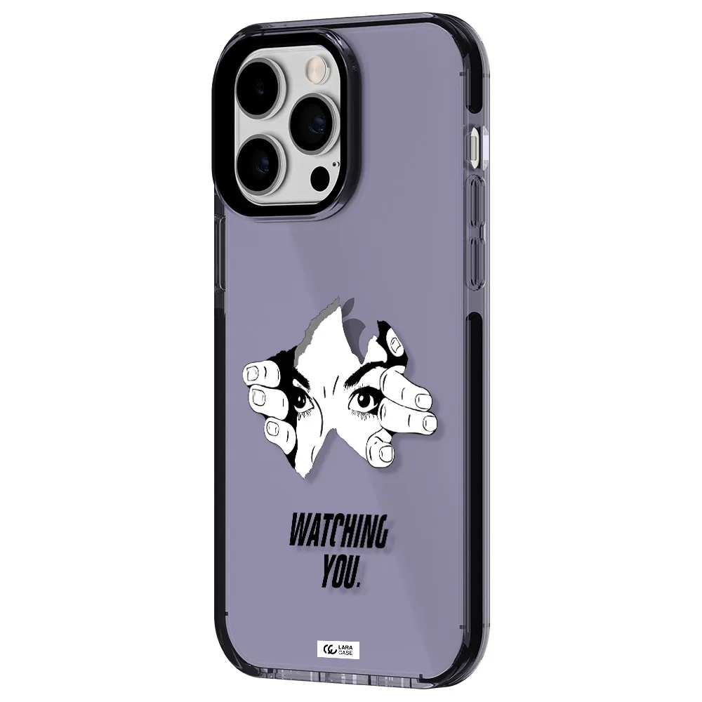 a hand with a hole in the wall Apple iPhone 14 pro max impact Lilac Case