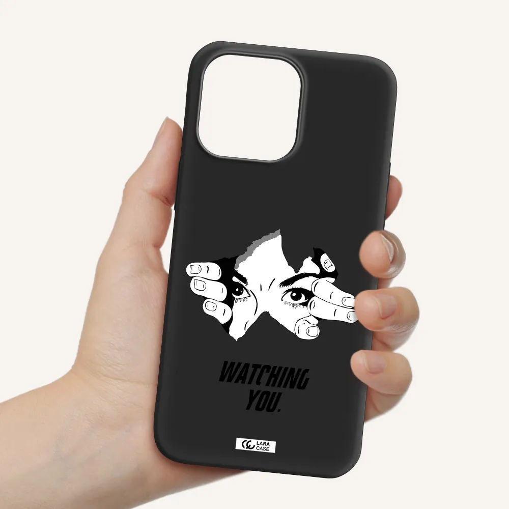 a hand with a hole in the wall Apple iPhone 14 pro max Silicone black Case