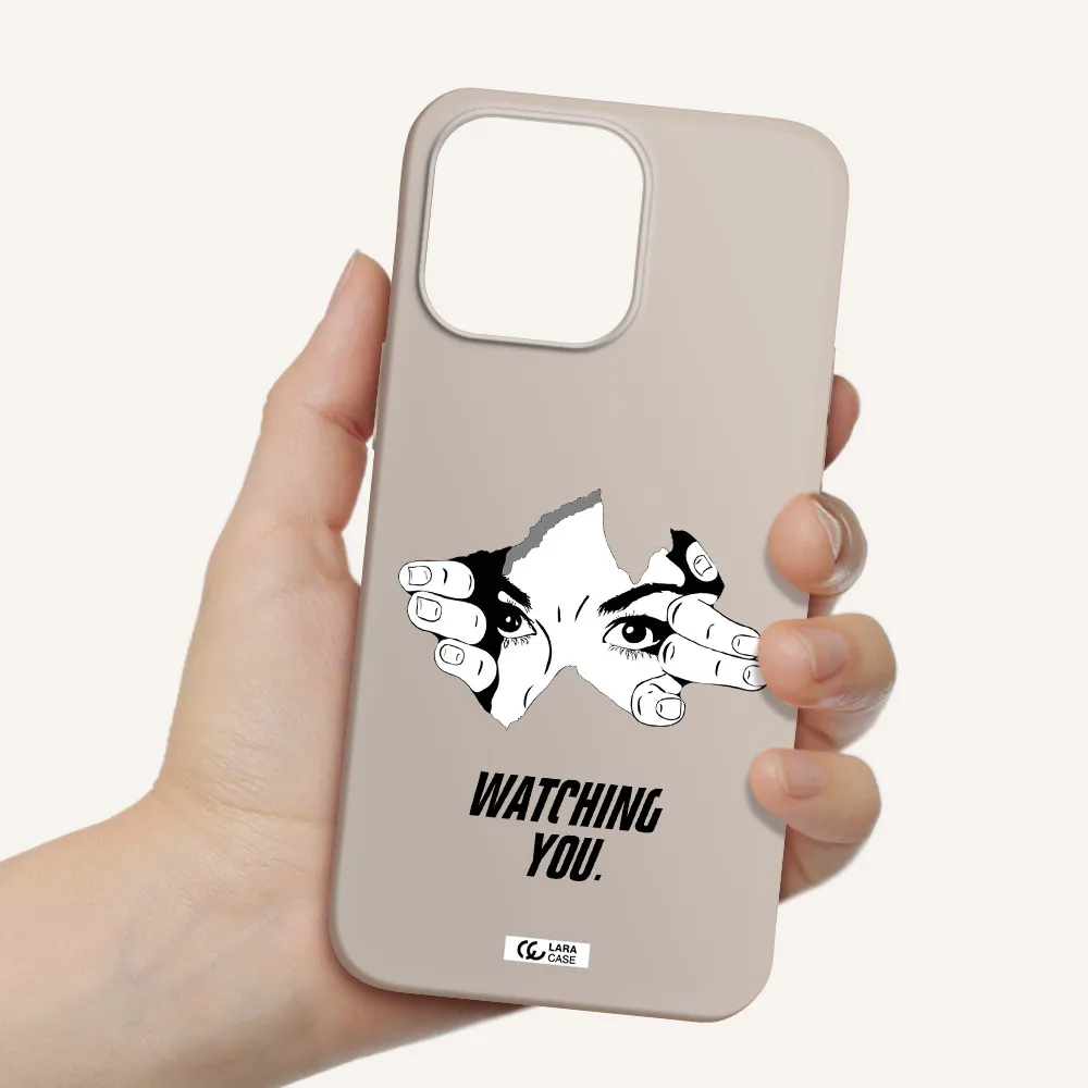 a hand with a hole in the wall Apple iPhone 14 pro Silicone Stone Case