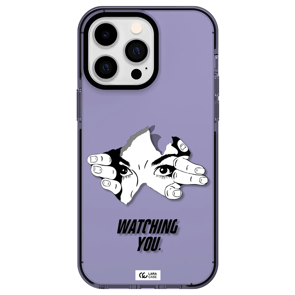 a hand with a hole in the wall Apple iPhone 15 Pro impact Lilac Case
