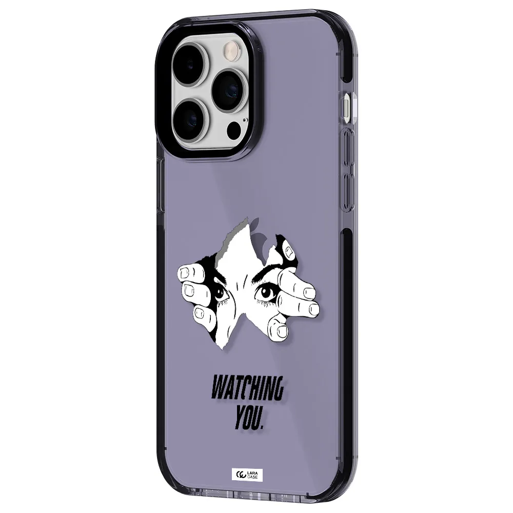 a hand with a hole in the wall Apple iPhone 15 Pro Max impact Lilac Case