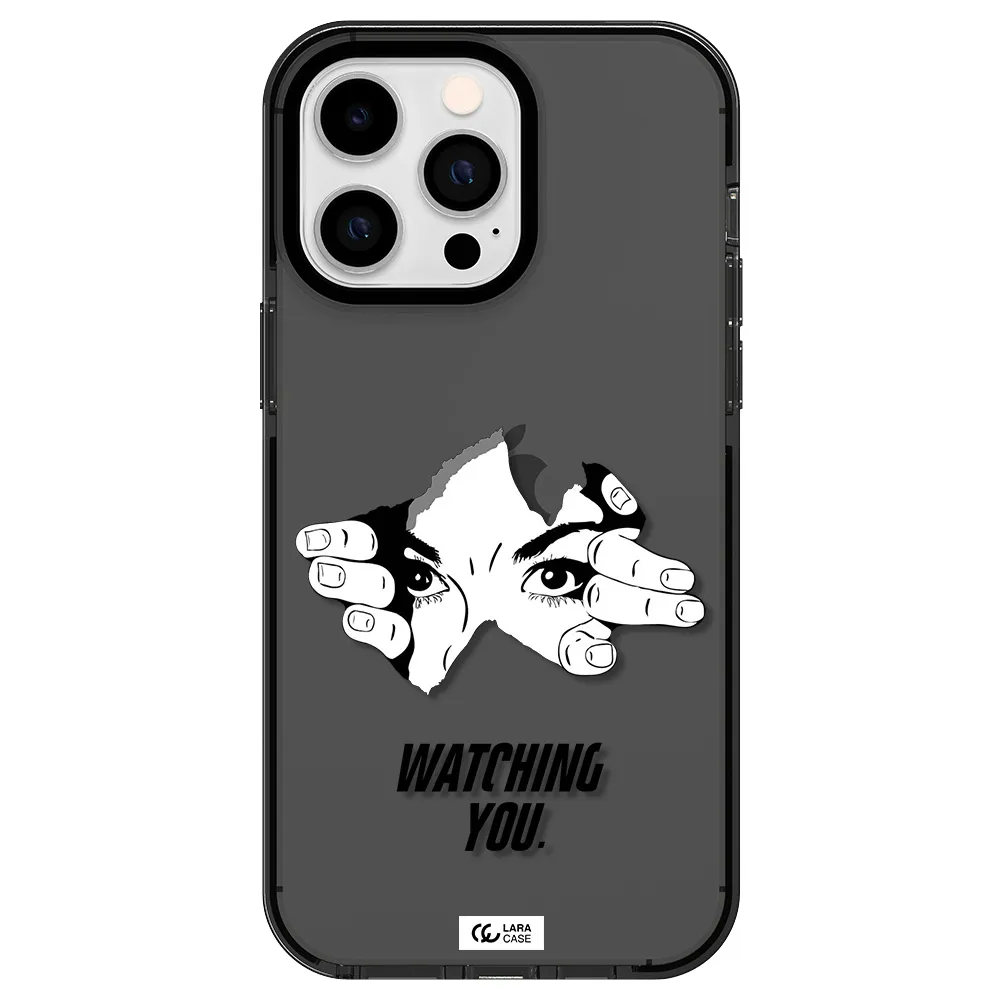a hand with a hole in the wall Apple iPhone 15 Pro Max impact Smoke Black Case
