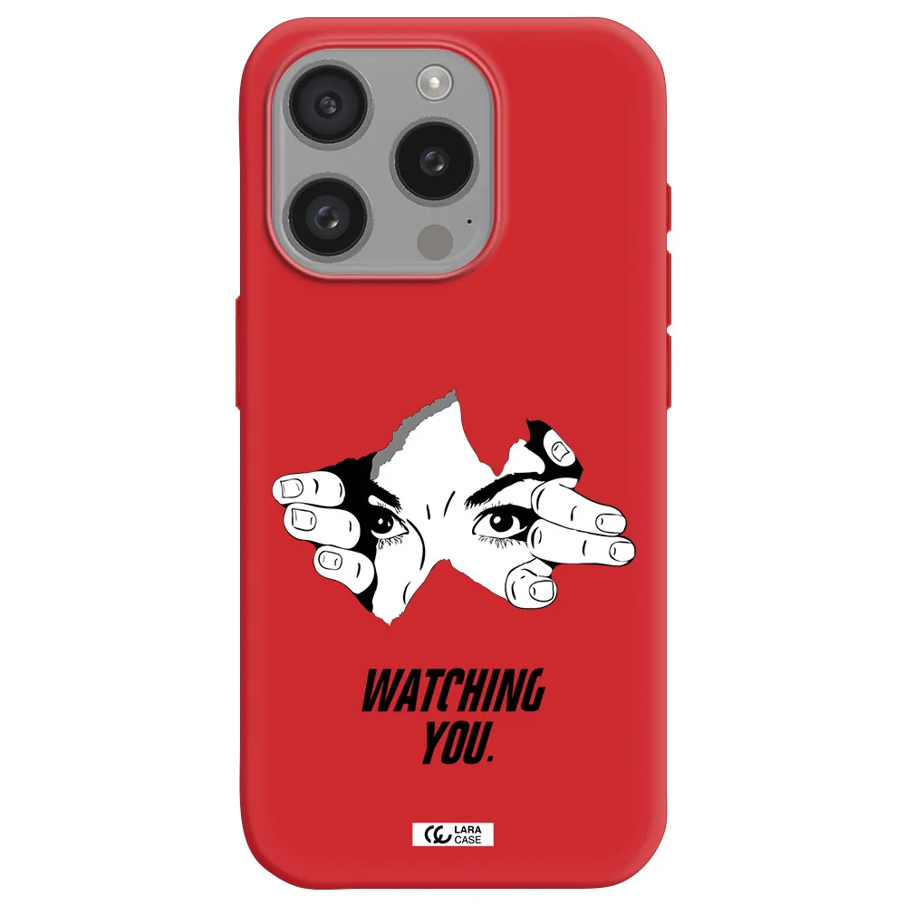 A Hand With A Hole In The Wall Apple Iphone 15 Pro Silicone Imperial Red Case
