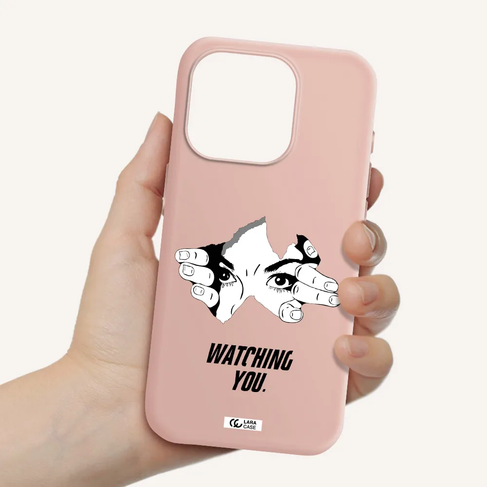 A Hand With A Hole In The Wall Apple Iphone 15 Pro Silicone Pastel Pink Case