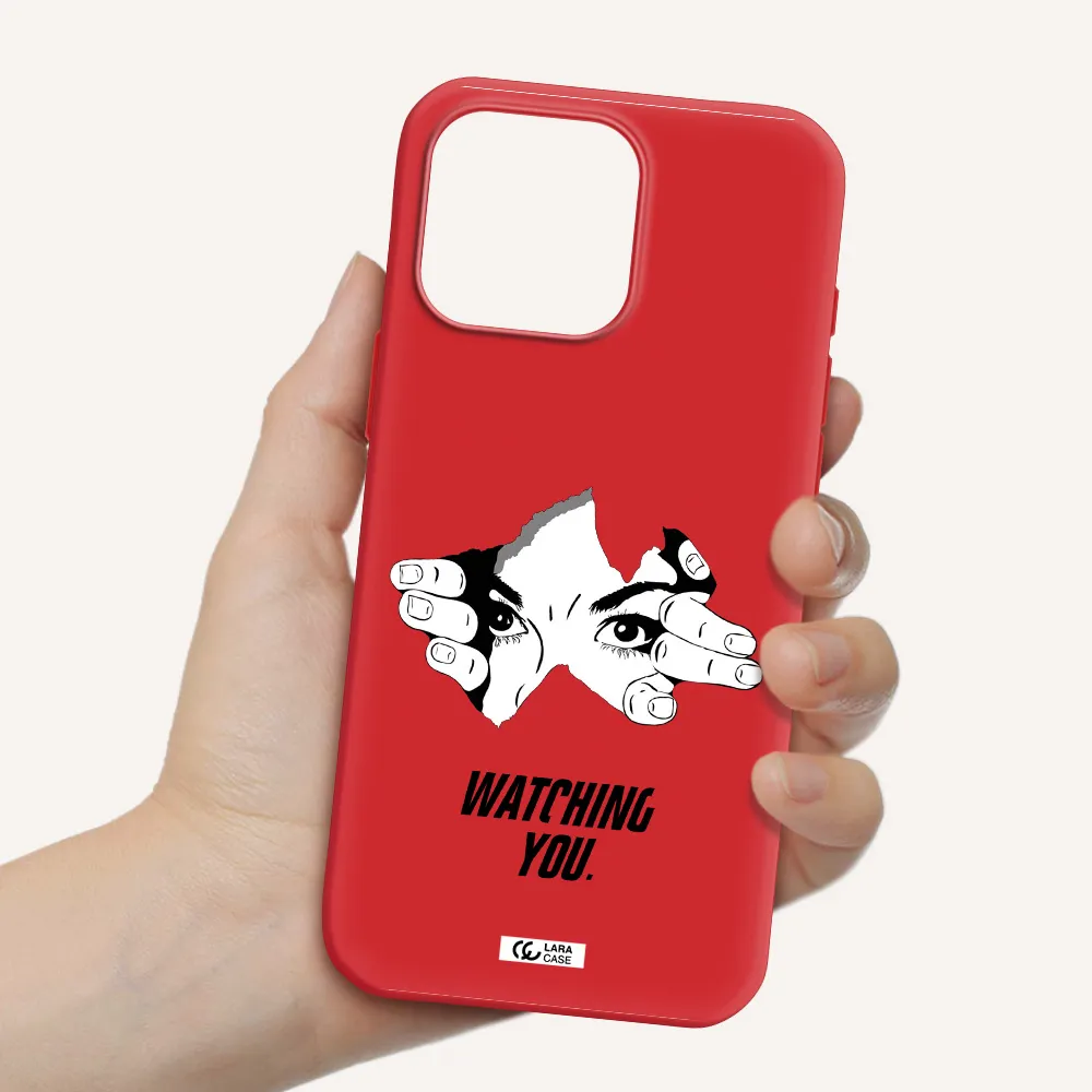 A Hand With A Hole In The Wall Apple Iphone 16 Pro Max Silicone Imperial Red Case