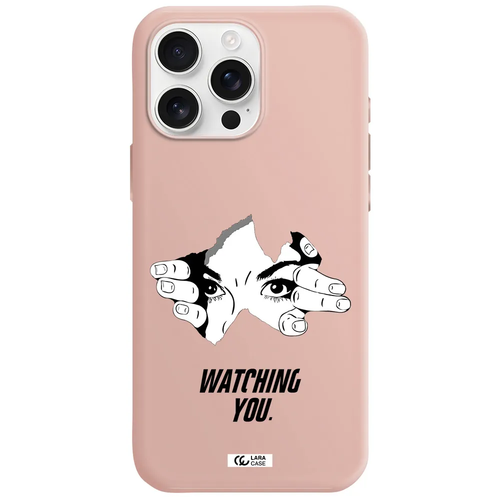 A Hand With A Hole In The Wall Apple Iphone 16 Pro Max Silicone Pastel Pink Case