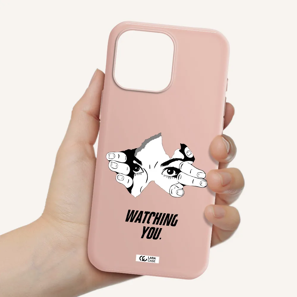 A Hand With A Hole In The Wall Apple Iphone 16 Pro Max Silicone Pastel Pink Case