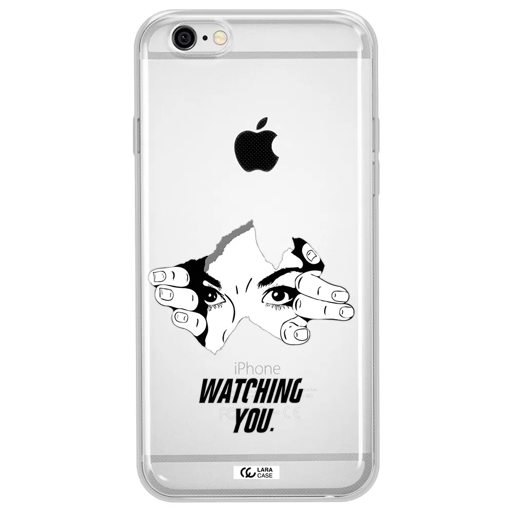 a hand with a hole in the wall Apple iPhone 6 plus Clear TPU Case