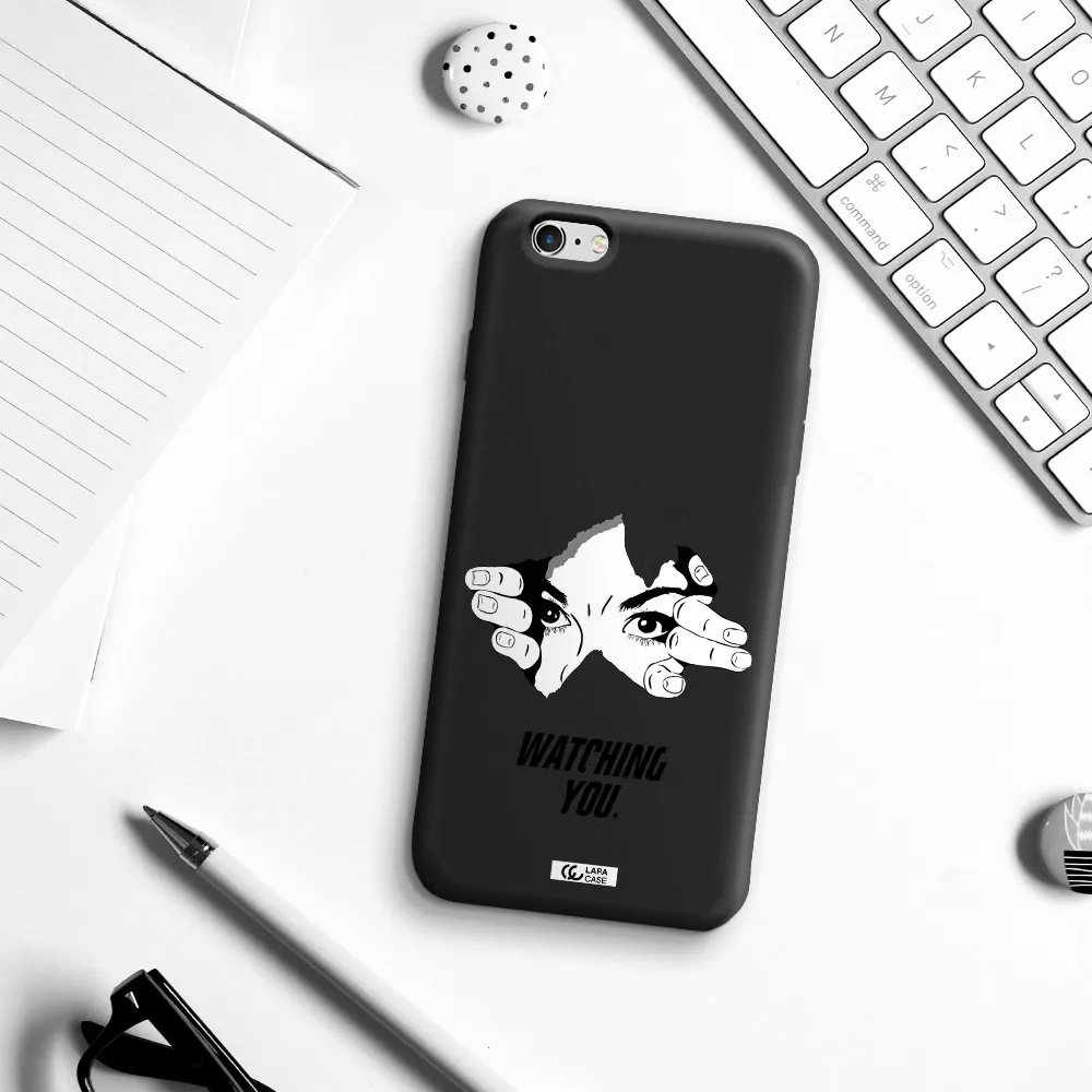 a hand with a hole in the wall Apple iPhone 6 plus Silicone black Case