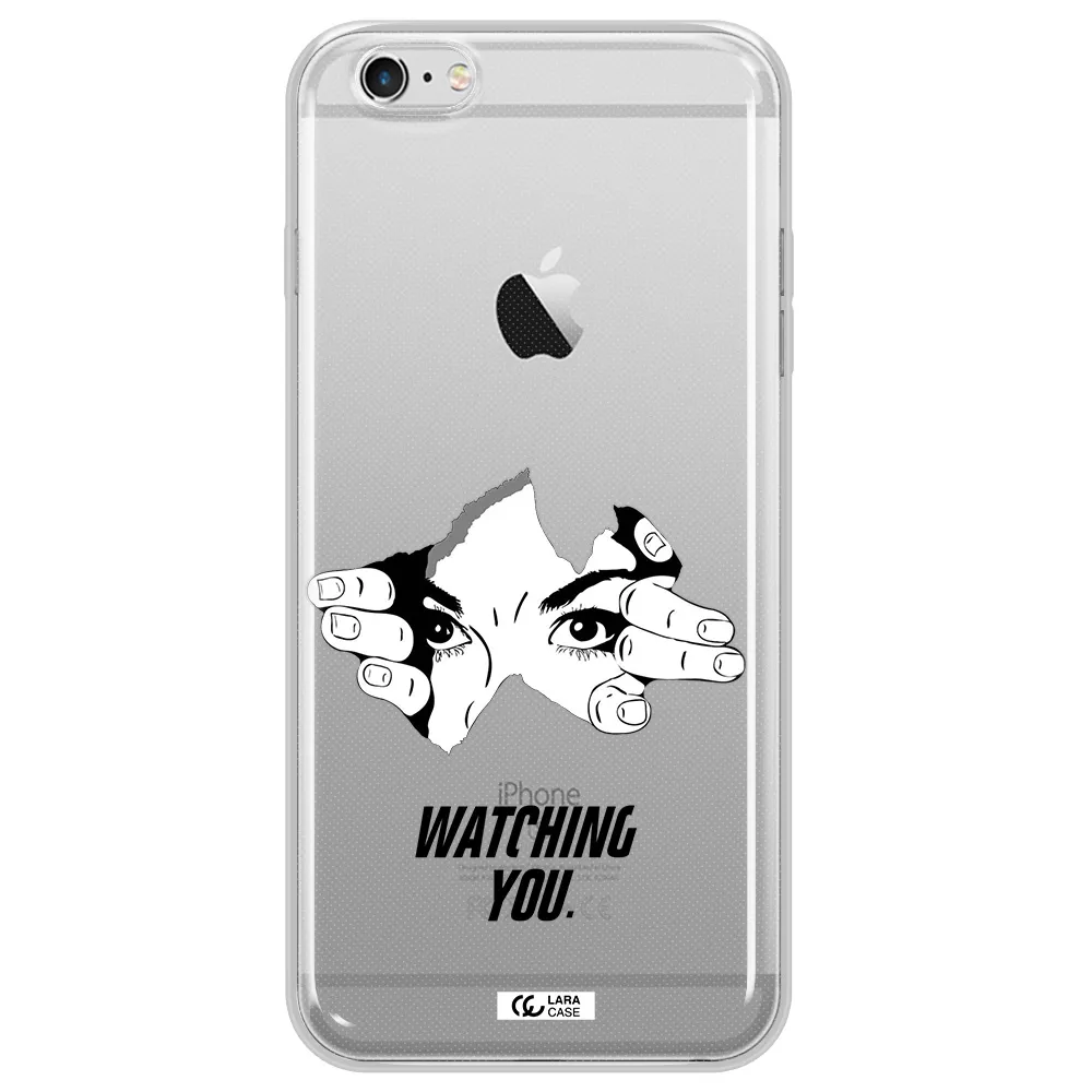 a hand with a hole in the wall Apple iPhone 6 s plus Clear TPU Case