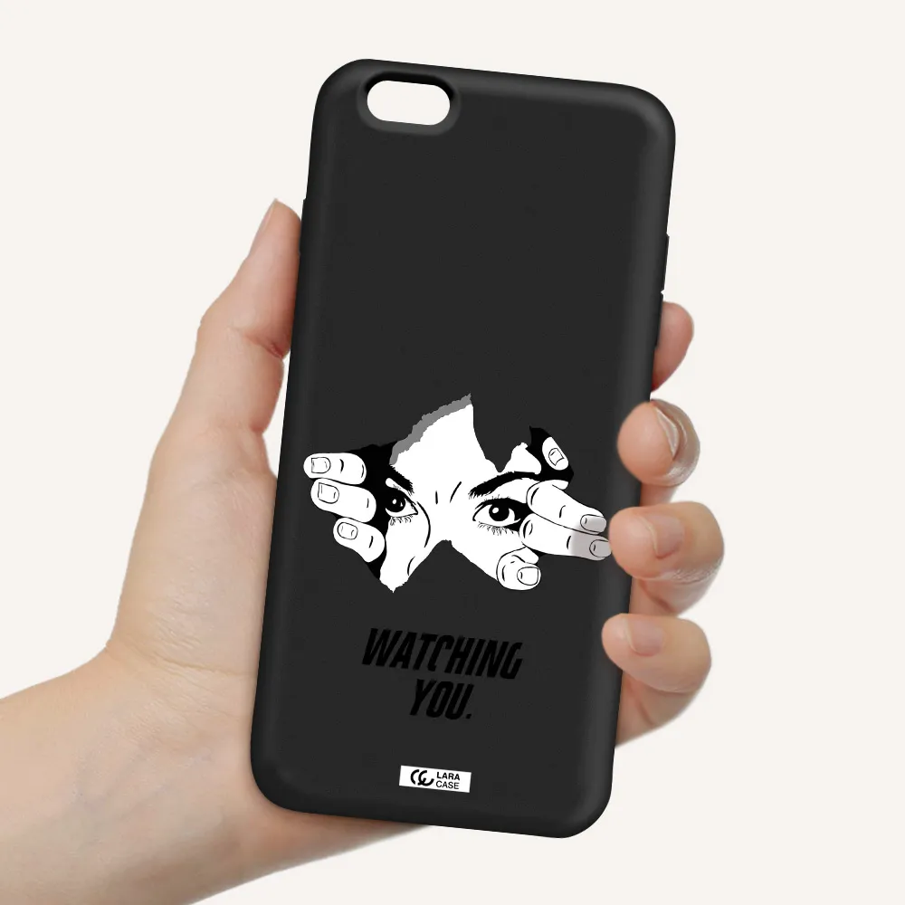 a hand with a hole in the wall Apple iPhone 6 s plus Silicone black Case