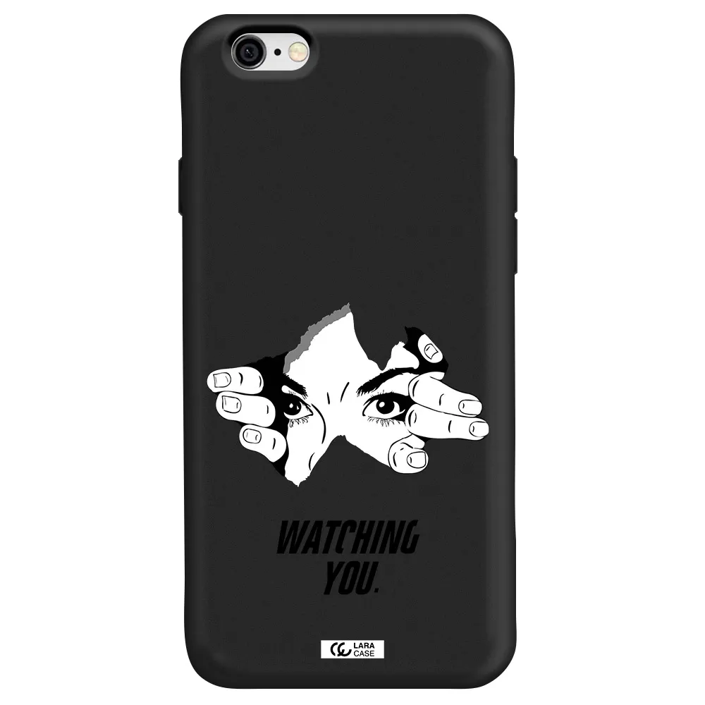 a hand with a hole in the wall Apple iPhone 6 Silicone black Case