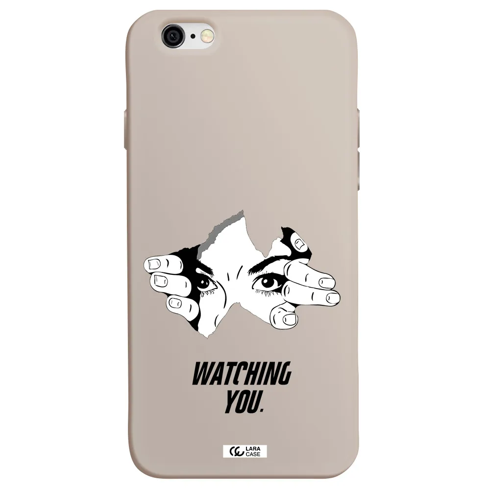 a hand with a hole in the wall Apple iPhone 6 Silicone Stone Case
