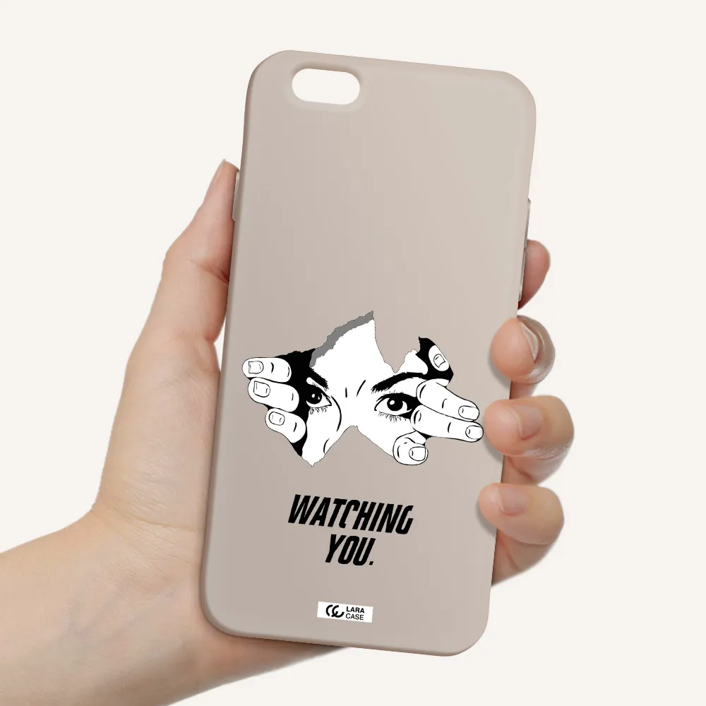 a hand with a hole in the wall Apple iPhone 6 Silicone Stone Case
