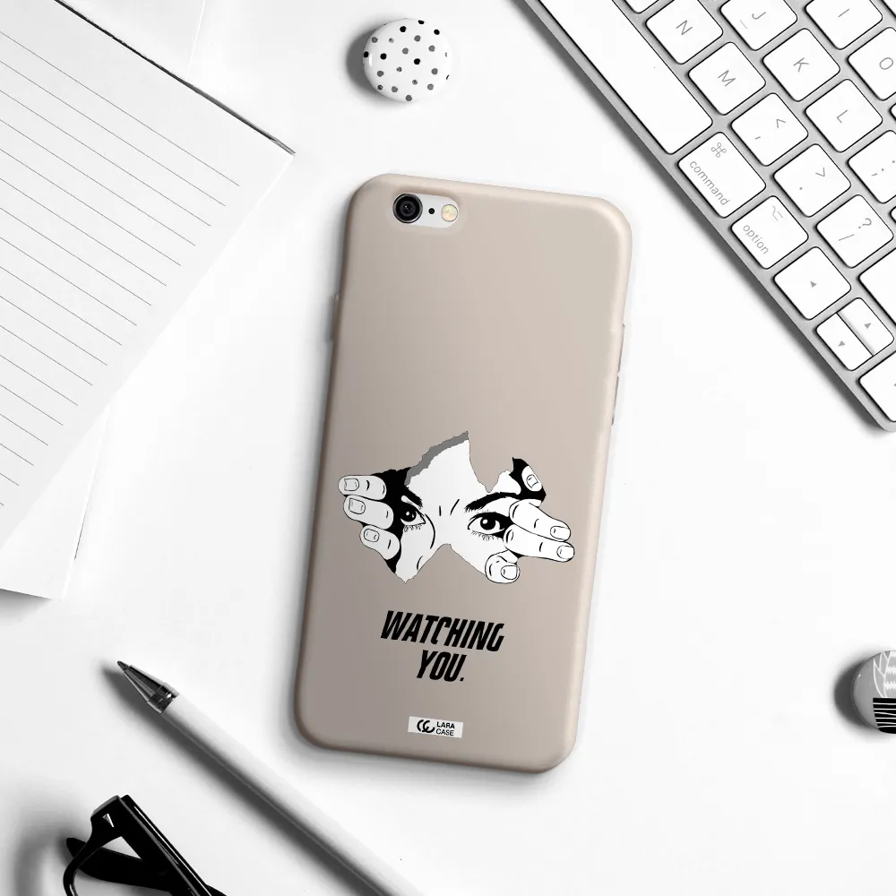 a hand with a hole in the wall Apple iPhone 6 Silicone Stone Case