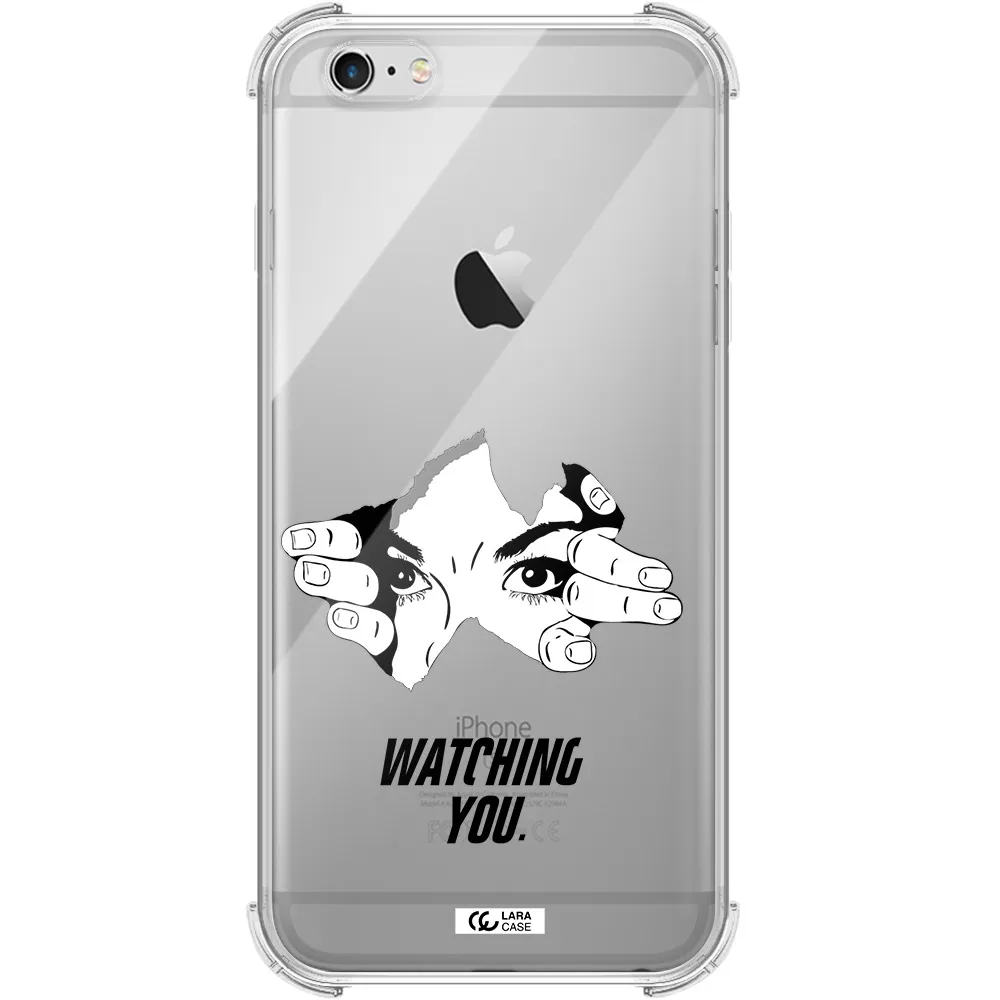 a hand with a hole in the wall Apple iPhone 6S Clear PC Case