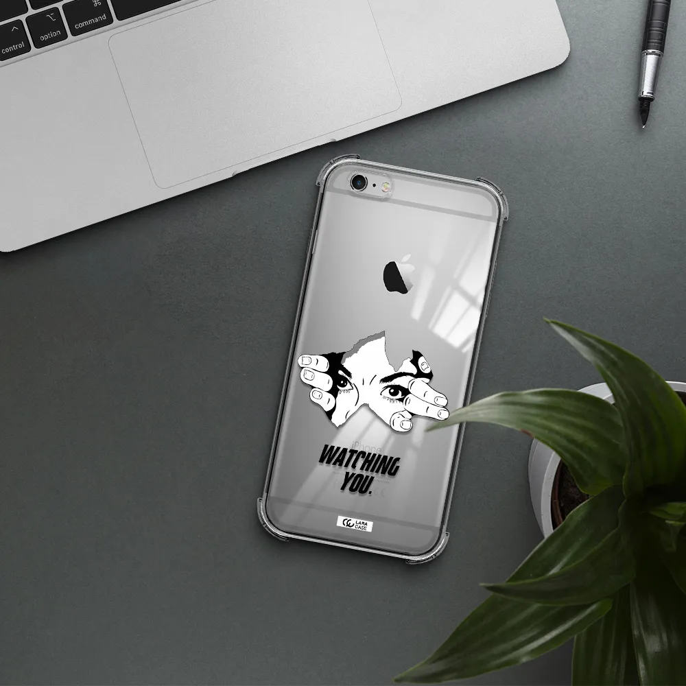 a hand with a hole in the wall Apple iPhone 6S Clear PC Case