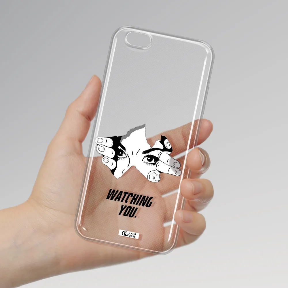 a hand with a hole in the wall Apple iPhone 6S Clear TPU Case